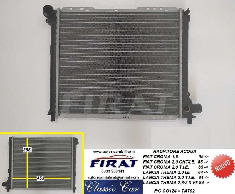 RADIATORE ACQUA FIAT CROMA LANCIA THEMA 2000 IE (TA792)